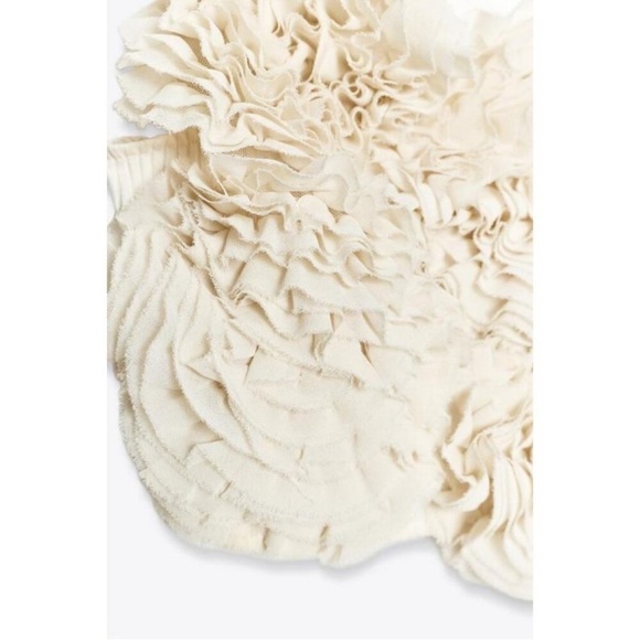 ZARA FLOWER CROP TOP - Picture 6 of 8